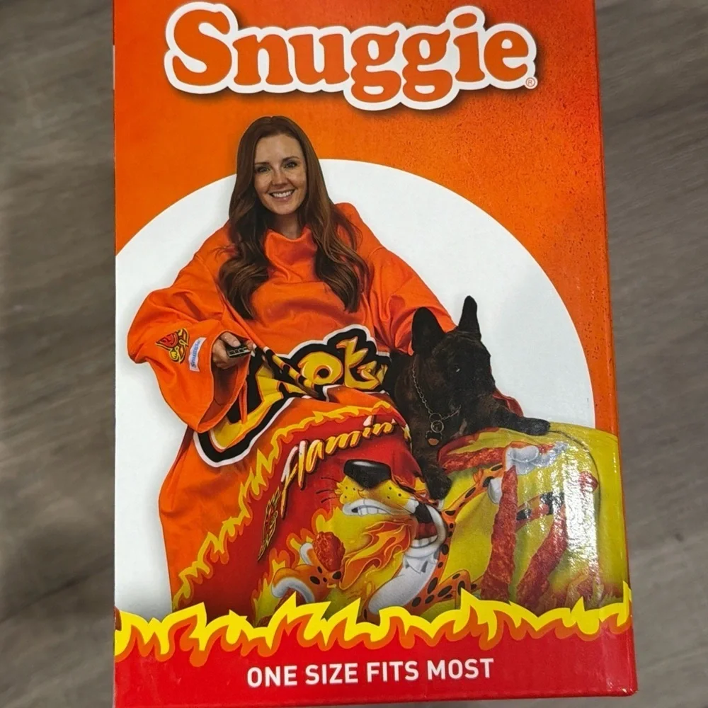 BRAND NEW Snuggie Flaming Hot Cheetos Wearable Soft Fleece Blanket w/ Sleeve